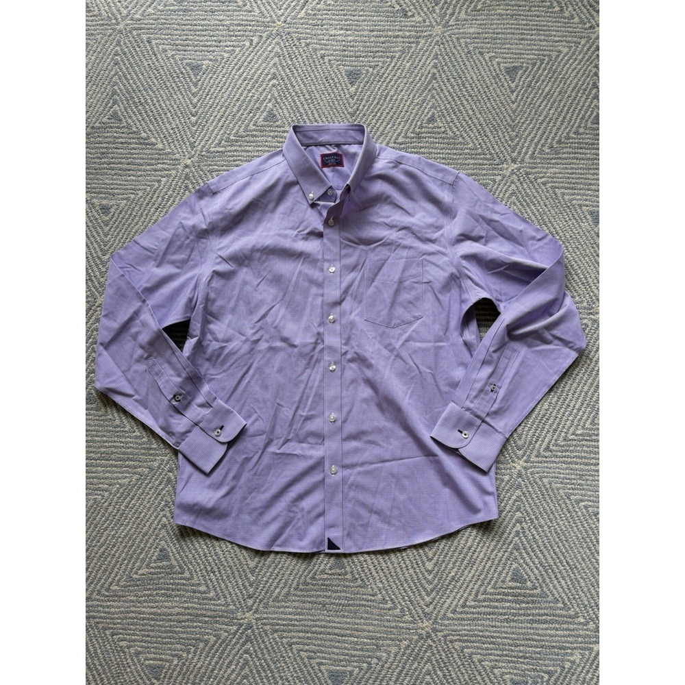 UNTUCKit Long Sleeve Slim Fit Button Shirt - Purple/White Check‎ - XL